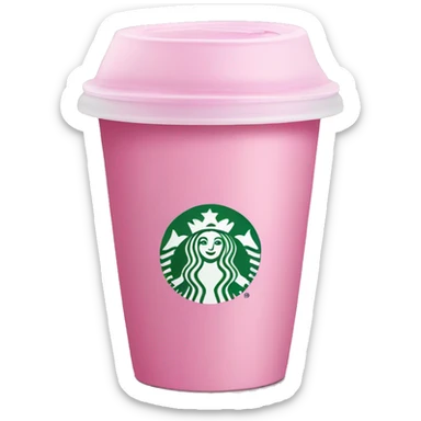 pink starbucks cup sticker