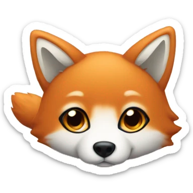 sweetiefox on bed sticker