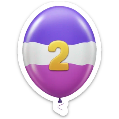 Number 29 shape balloon sticker