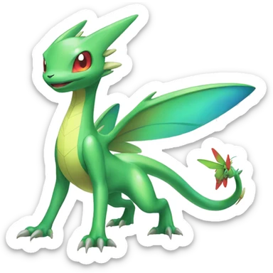 Shiny Colorful Vikavolt-Flygon-Pokémon-Fakémon Full Body sticker