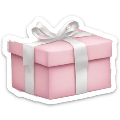 Light pink Christmas gifts under a white Christmas tree  sticker