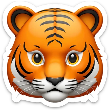 tiger face with AFK speech bubble for Twitch emote sticker