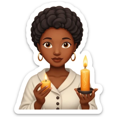 Candle Maker black woman sticker