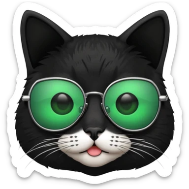 Cat with sunglasses sticker