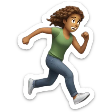 Me running away from my problems sticker