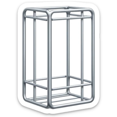 simple cage thin bars straight square surface sticker