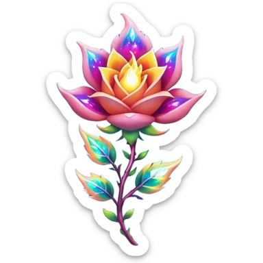 Elemental Forty Fiery Sparky Fierce Colorful Gradient Sparkly Nebular Starry Flaming Viney Rosey Rosy Vinal Dusky Aurorus-Amaura-Auroras-Pokémon-Fakémon-creature sticker