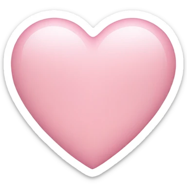 light pink heart sticker
