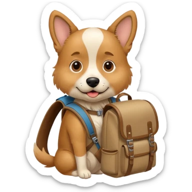 travelling dog sticker