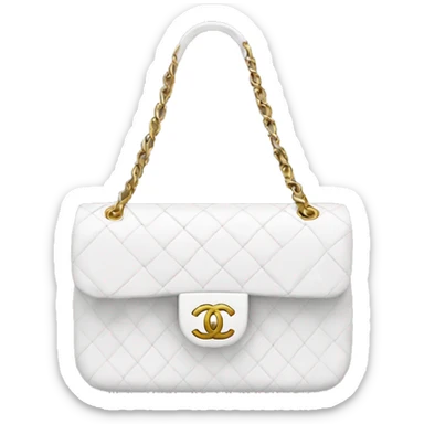 White Chanel bag sticker