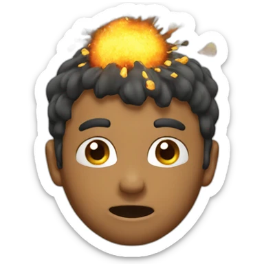 exploding head emoji sticker