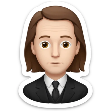 Johann Gottlieb Fichte philosopher three-quarter view brown hair, bit more elegant sticker