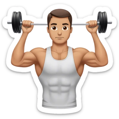 guy cable crossover pec exercise sticker
