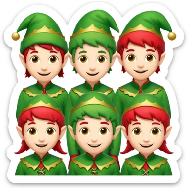 christmas elves sticker