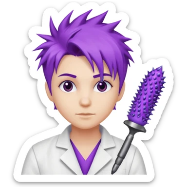 purple mutant hairdresser sticker