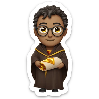 Harry Potter in a burrito  sticker