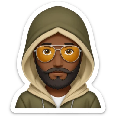 Una persona encapuchada y con lentes de reiser talibán sticker