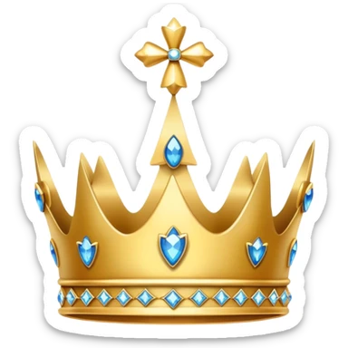princess crown with bow sticker