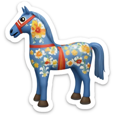 Swedish dala horse  sticker
