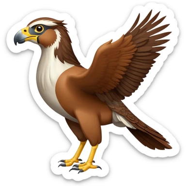 Horse and a falcon sticker