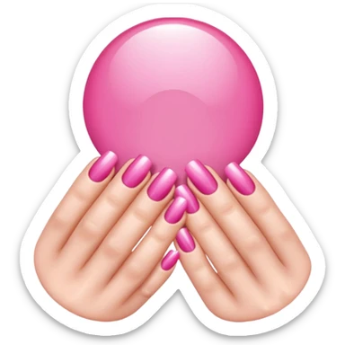 Pink nails art sticker