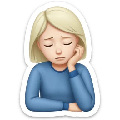 Human slouching sticker