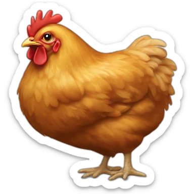 a chicken that turds a turd nugget sticker
