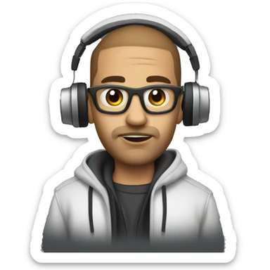 Music producer beat machine sticker