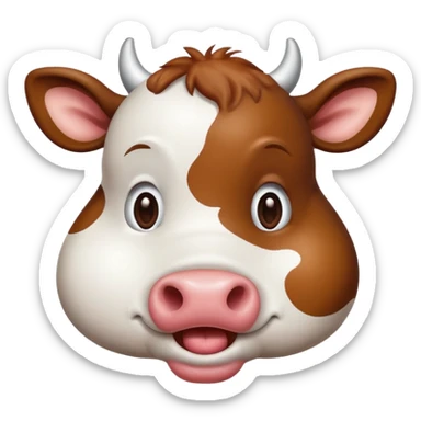 Happy cow blowing kiss sticker