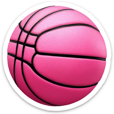 Pelota de básquet rosada sticker