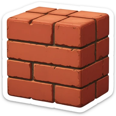 red brick block sticker