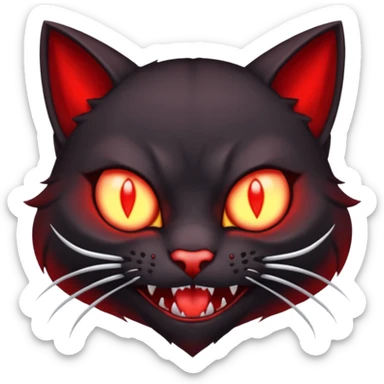  red vampire cat sticker