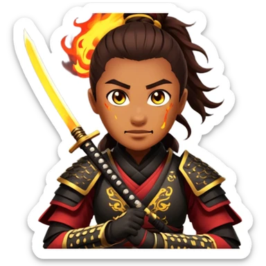 Fire-Wielding Samurai sticker