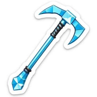 Minecraft diamond pickaxe sticker