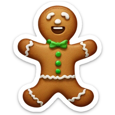 Gingerbread man sticker
