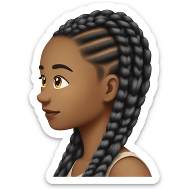 box braids sticker