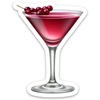 Cosmolitan coctail - vodka with cranberry juice in a martini glass. sticker