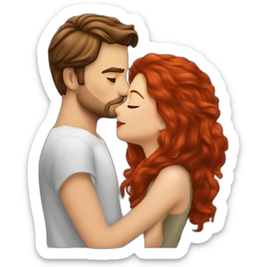 leonardo dicaprrio kiss a red haire girl sticker