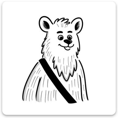 Chewbacca the wookiee with his bandolier and furry appearance sticker
