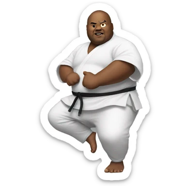 Fat guy kungfu master sticker