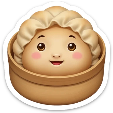 Dumpling with love face sticker