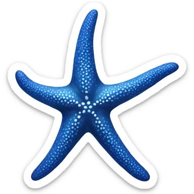 Blue Starfish no face sticker