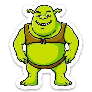 Shrek the green ogre sticker