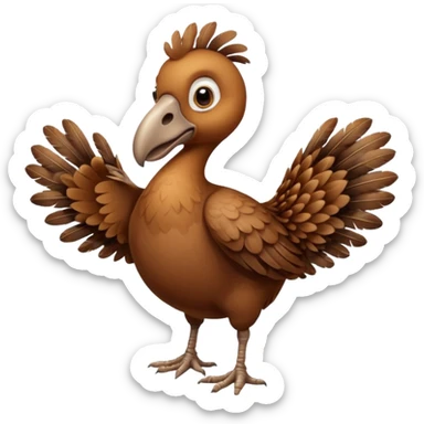 dodo crossing fingers sticker