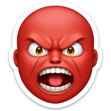 gum tsion emoji very not nice rude shouting ragebaiter sticker