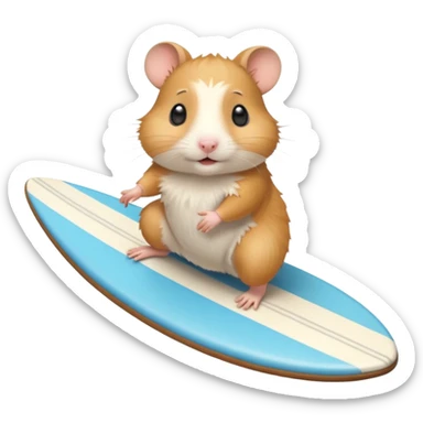 Hamster surfing sticker