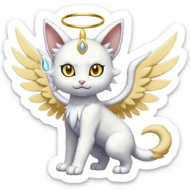 Absol-Meowth-Gatomon-fusion, full body sticker