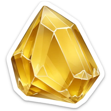 raw quartz crystal yellow sticker