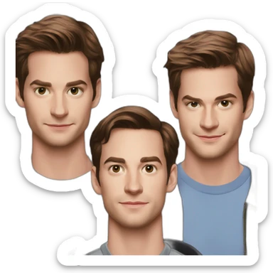 Tobey maguire andrew garfield and tom hollad sticker