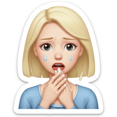 choking self emoji women sticker